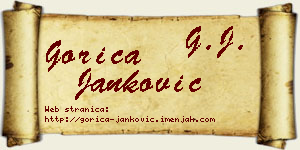 Gorica Janković vizit kartica